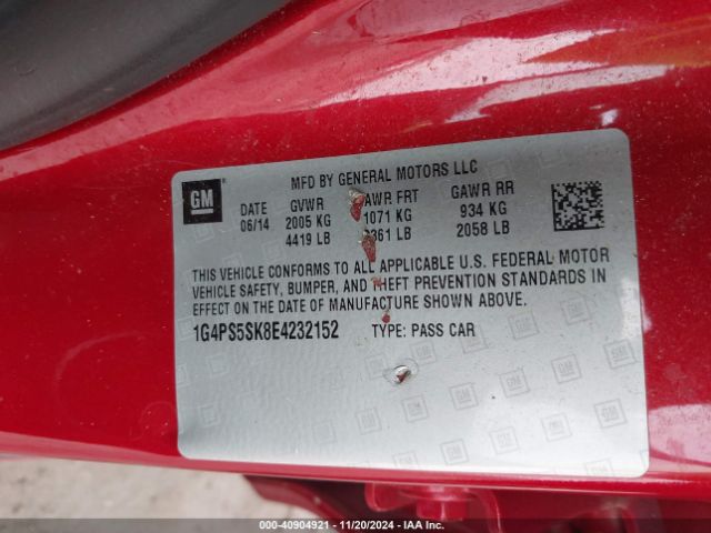 1G4PS5SK8E4232152 Buick Verano Leather Group