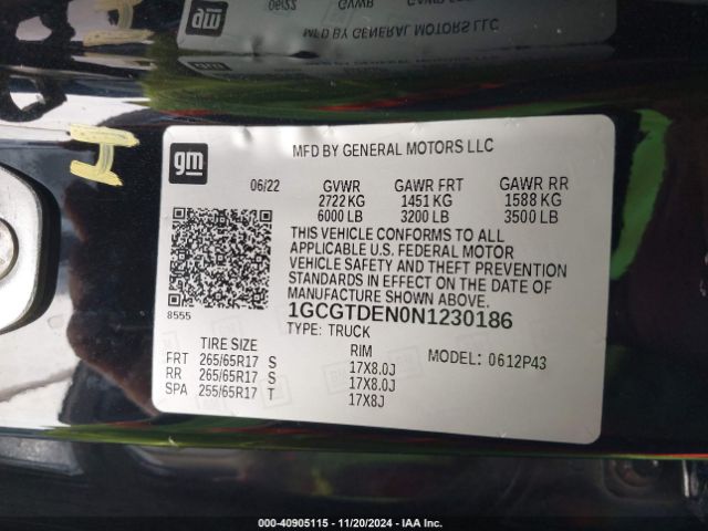1GCGTDEN0N1230186 Chevrolet Colorado 4wd  Short Box Z71