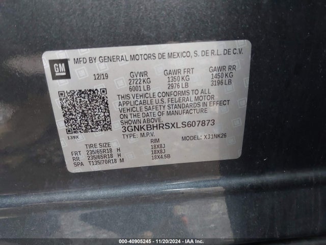 Chevrolet Blazer Awd 2lt 2020 3GNKBHRSXLS607873 Image 9