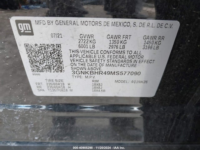 Chevrolet Blazer Awd 2lt 2021 3GNKBHR49MS577090 Image 9