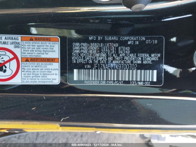 Toyota 86 Trd Se 2019 JF1ZNAE17K9700702 Image 9