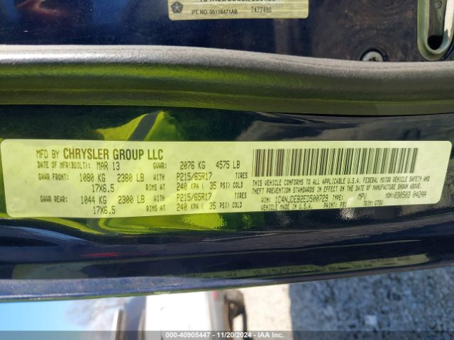 1C4NJDEB2ED500729 Jeep Compass Latitude