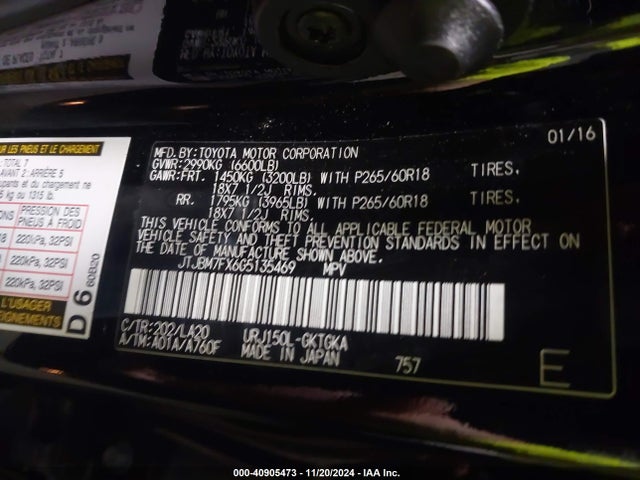 JTJBM7FX6G5135469 Lexus GX 460