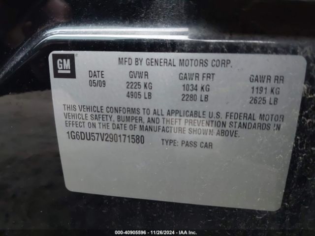 2009 CADILLAC CTS 1G6DU57V290171580 Photo 8