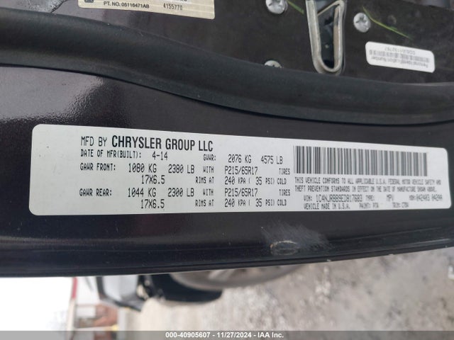 1C4NJRBB9ED817683 Jeep Patriot Sport