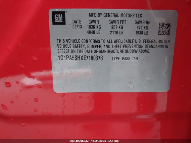 1G1PA5SHXE7180378 Chevrolet Cruze Ls Auto