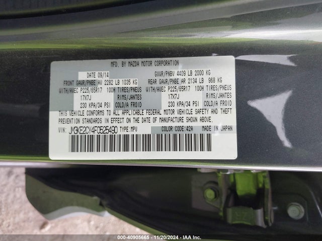 Mazda Cx-5 Touring 2015 JM3KE2CY4F0525490 Image 9