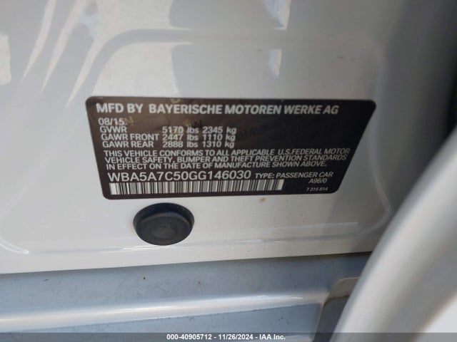 WBA5A7C50GG146030 BMW 528i Xdrive