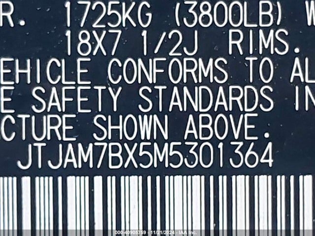JTJAM7BX5M5301364 Lexus Gx 460 Premium