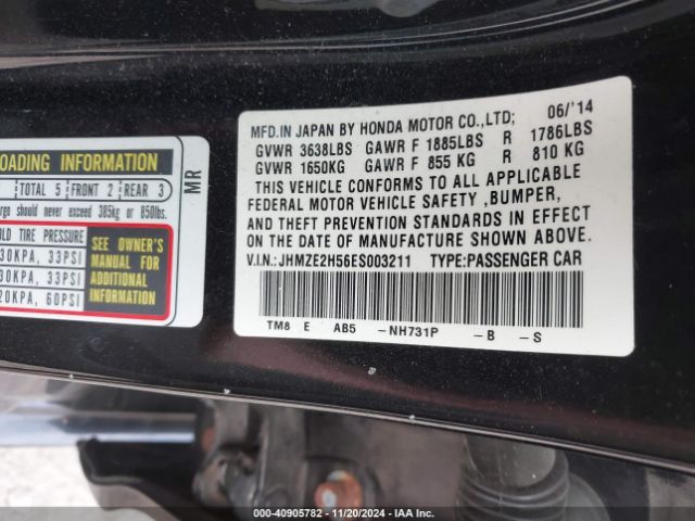 JHMZE2H56ES003211 Honda Insight Lx
