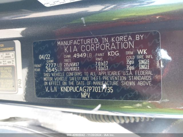 KNDPUCAG7P7017735 KIA Sportage Hybrid Lx