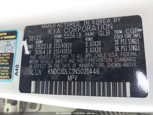 KNDC3DLC1N5031446 KIA Ev6 Gt-line