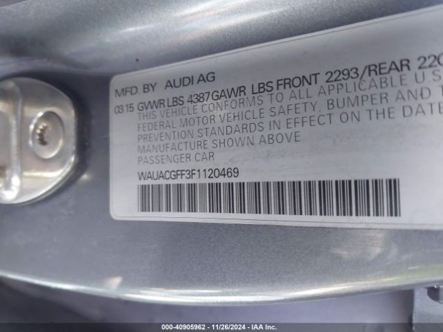WAUACGFF3F1120469 Audi A3 1.8t Premium