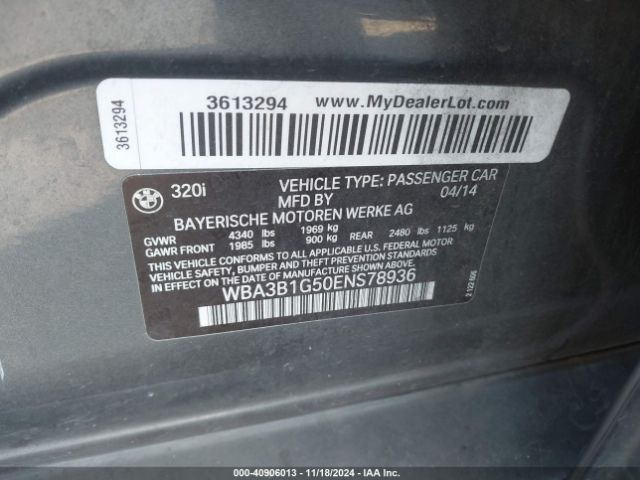 WBA3B1G50ENS78936 BMW 320i