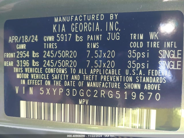 KIA Telluride Ex X-line 2024 5XYP3DGC2RG519670 Image 9