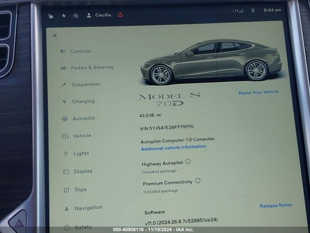 5YJSA1E28FF119110 Tesla Model S 70d/85d/p85d