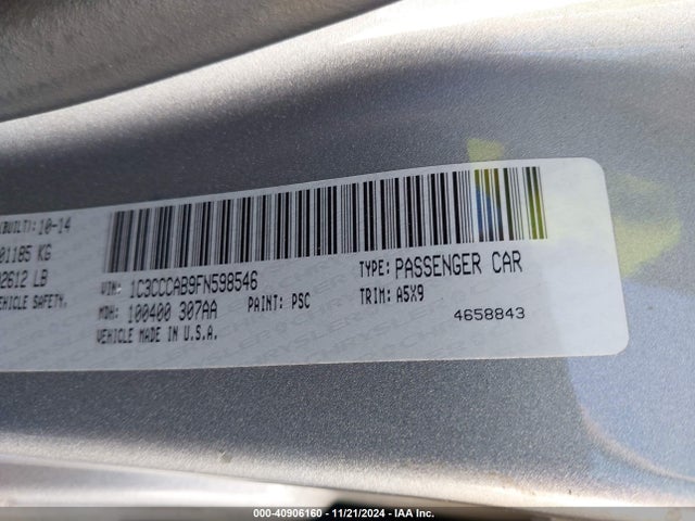 Chrysler 200 Limited 2015 1C3CCCAB9FN598546 Image 9