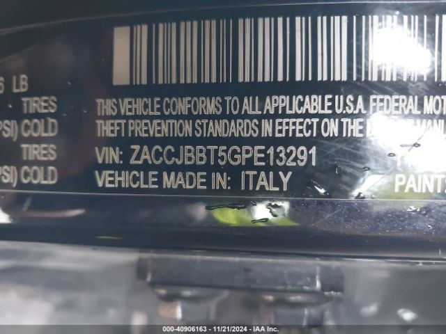 ZACCJBBT5GPE13291 Jeep Renegade Justice