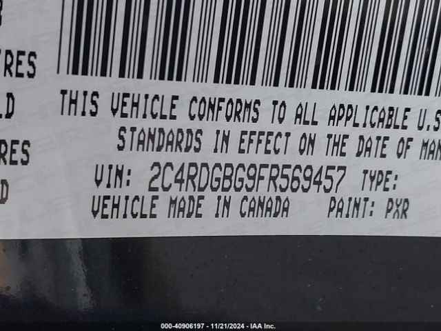 2C4RDGBG9FR569457 Dodge Grand Caravan American Value Pkg