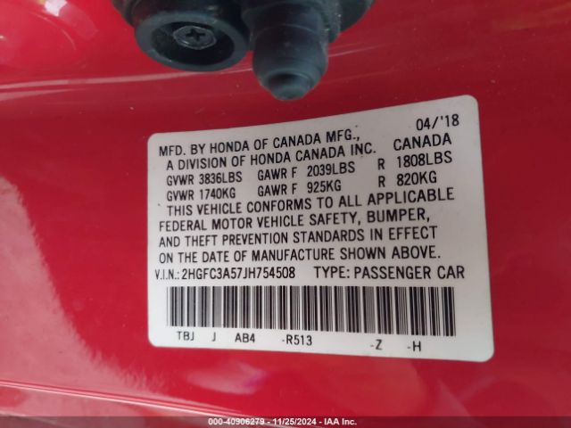 2HGFC3A57JH754508 Honda CIVIC SI