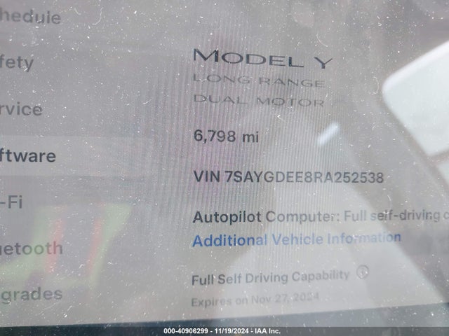 2024 TESLA MODEL Y 7SAYGDEE8RA252538 Photo 6