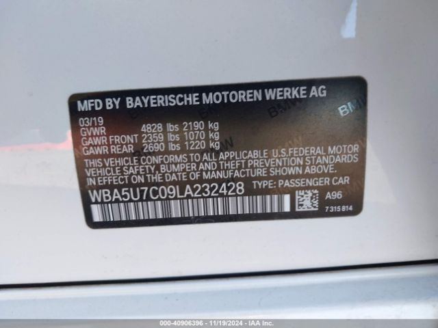 WBA5U7C09LA232428 BMW 3 Series M340i