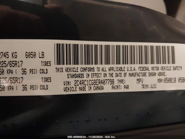 2C4RC1CG8ER407798 Chrysler Town & Country Touring-l 30th Anniversary