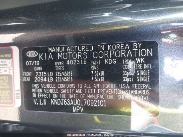 KNDJ63AU0L7092101 KIA Soul Gt-line