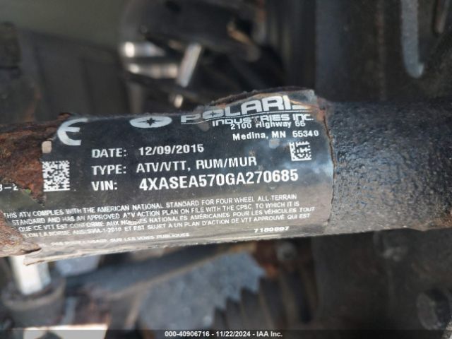 2016 POLARIS SPORTSMAN 4XASEA570GA270685 Photo 9