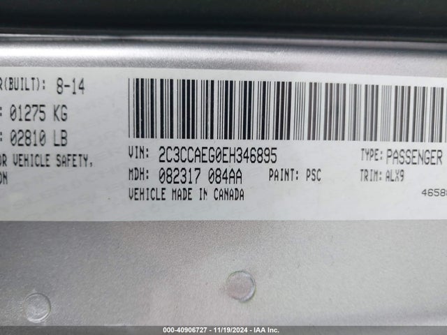 2C3CCAEG0EH346895 Chrysler 300C