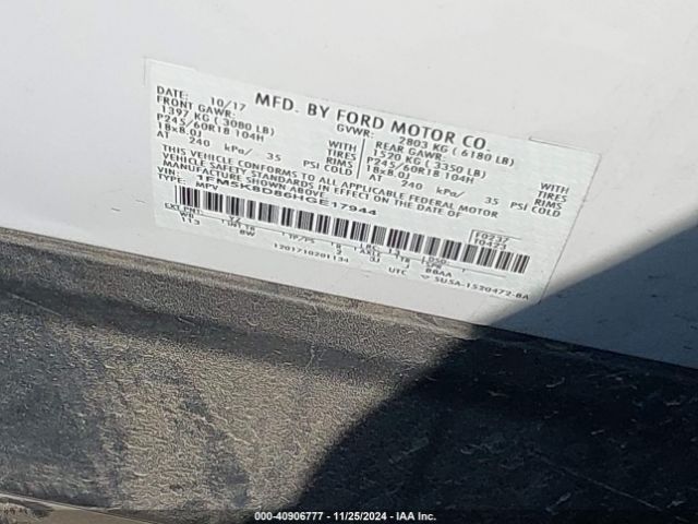 1FM5K8D86HGE17944 Ford EXPLORER XLT