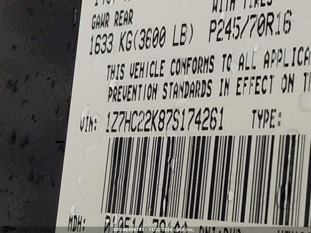 2007 MITSUBISHI RAIDER 1Z7HC22K87S174261 Photo 8