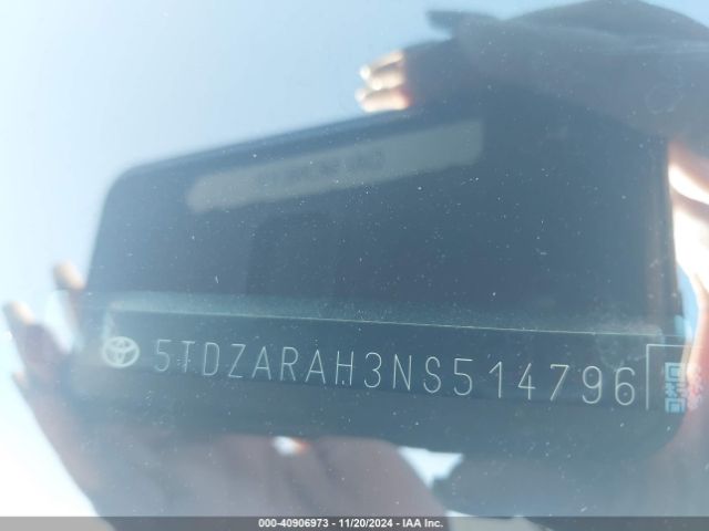 5TDZARAH3NS514796 Toyota Highlander Hybrid Le