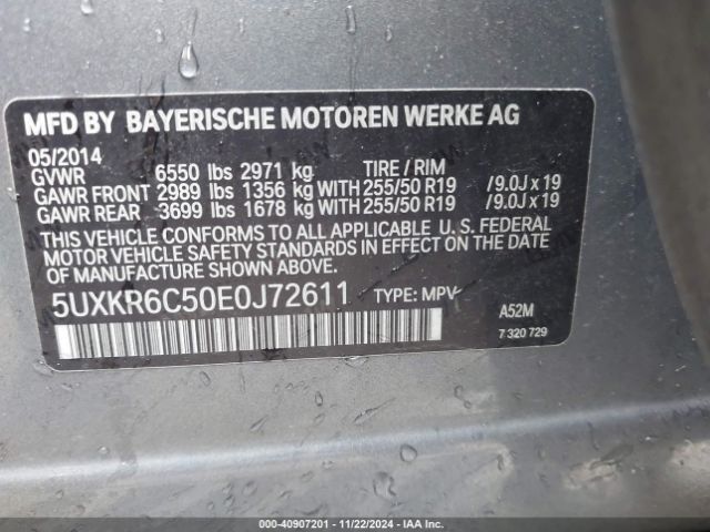 5UXKR6C50E0J72611 BMW X5 Xdrive50i