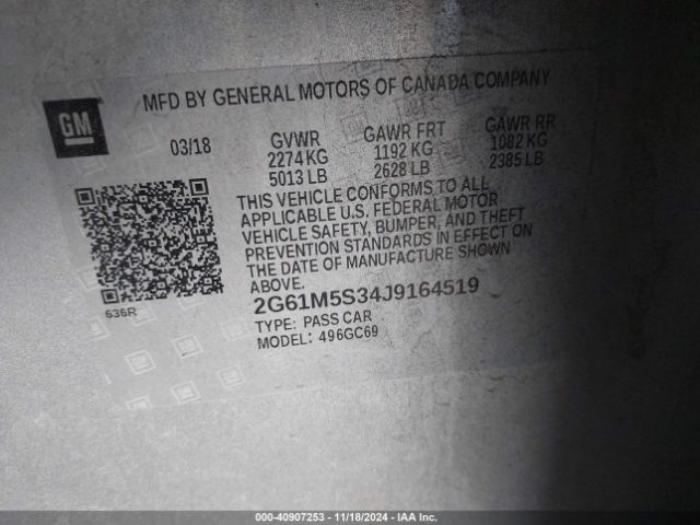 2G61M5S34J9164519 Cadillac XTS LUXURY