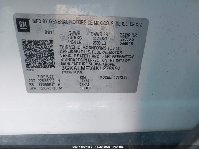 GMC Terrain Sle 2019 3GKALMEV4KL278997 Image 9