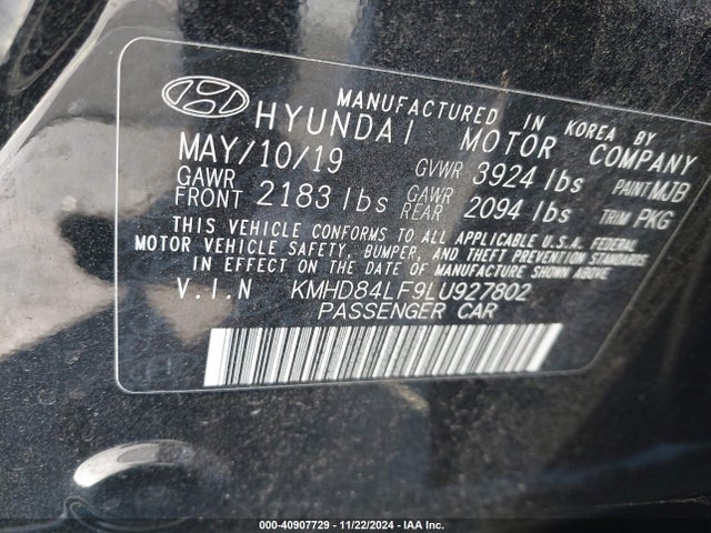 Hyundai Elantra Value Edition 2020 KMHD84LF9LU927802 Image 9