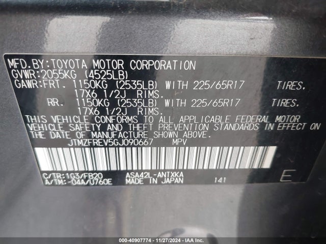 Toyota RAV4 LE 2016 JTMZFREV5GJ090667 Image 9