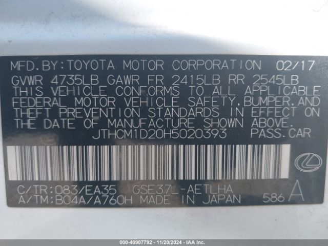 JTHCM1D20H5020393 Lexus IS 300