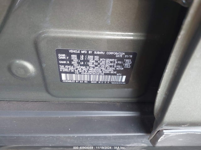 4S4BSENC9K3291596 Subaru Outback 3.6r Limited