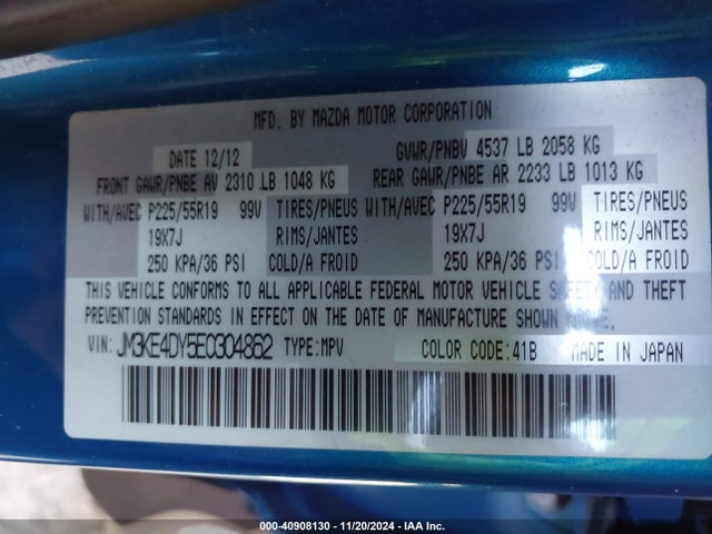 Mazda Cx-5 Grand Touring 2014 JM3KE4DY5E0304862 Image 9