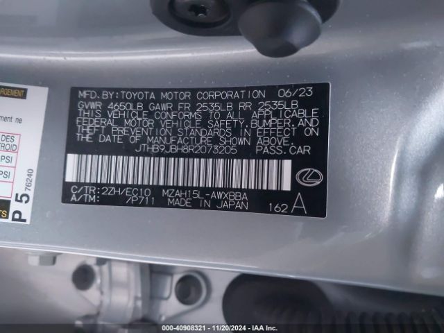 JTHB9JBH8R2073205 Lexus Ux 250h F Sport Design