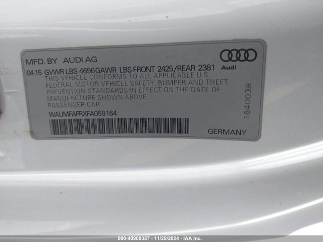 Audi A5 2.0t Premium 2015 WAUMFAFRXFA059164 Image 9