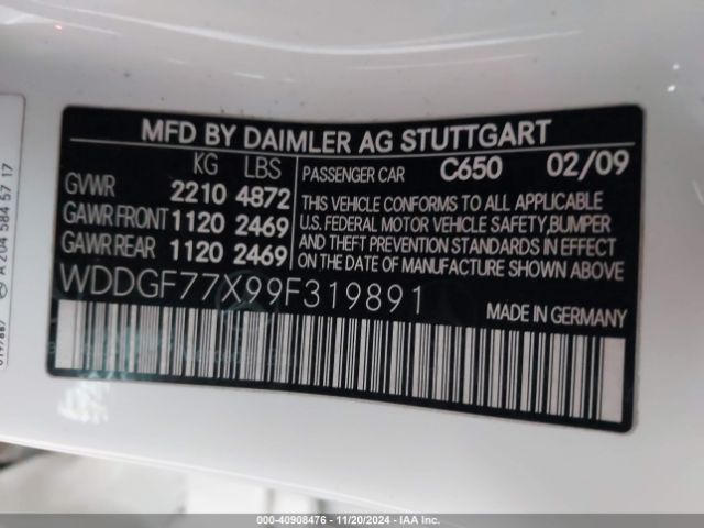 2009 MERCEDES-BENZ C 63 AMG WDDGF77X99F319891 Photo 8