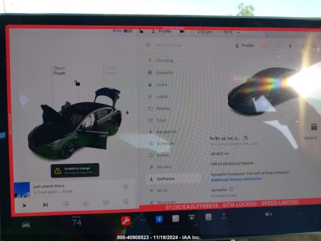 5YJ3E1EA2LF745974 Tesla Model 3 Standard Range Plus Rear-wheel Drive/standard Range Rear-wheel Drive