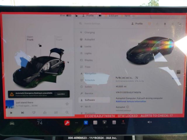 5YJ3E1EA2LF745974 Tesla Model 3 Standard Range Plus Rear-wheel Drive/standard Range Rear-wheel Drive