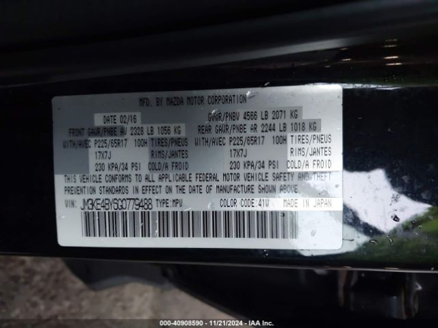 JM3KE4BY6G0779488 Mazda CX-5 SPORT
