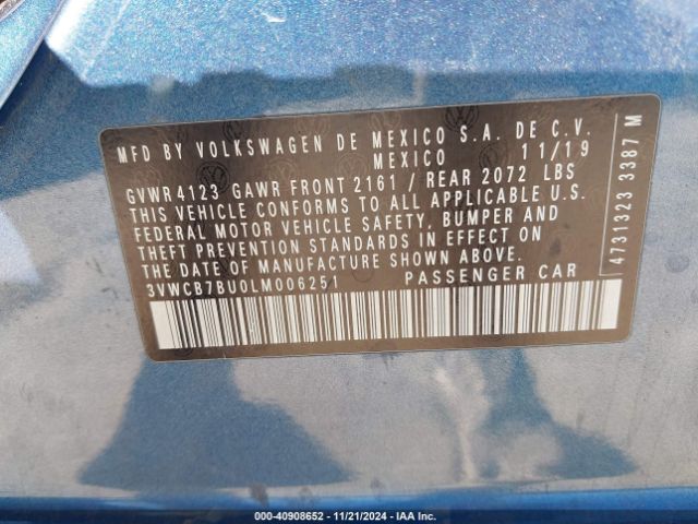 3VWCB7BU0LM006251 Volkswagen Jetta 1.4t R-line/1.4t S/1.4t Se