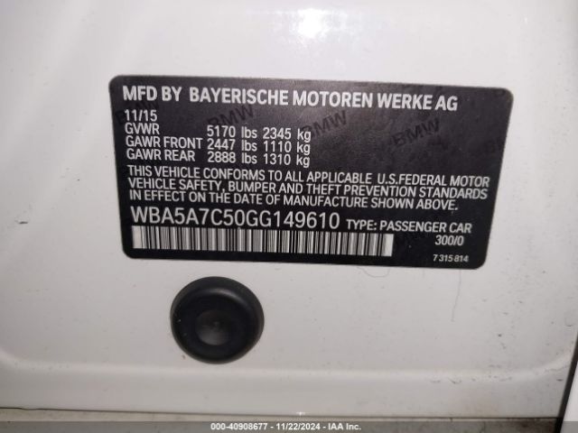 WBA5A7C50GG149610 BMW 528i Xdrive