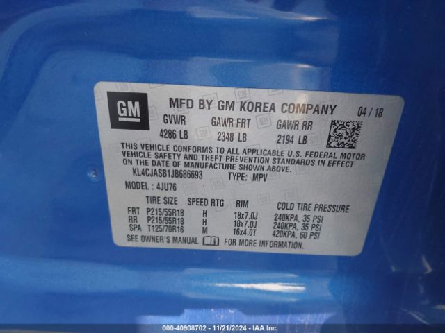KL4CJASB1JB686693 Buick Encore Preferred